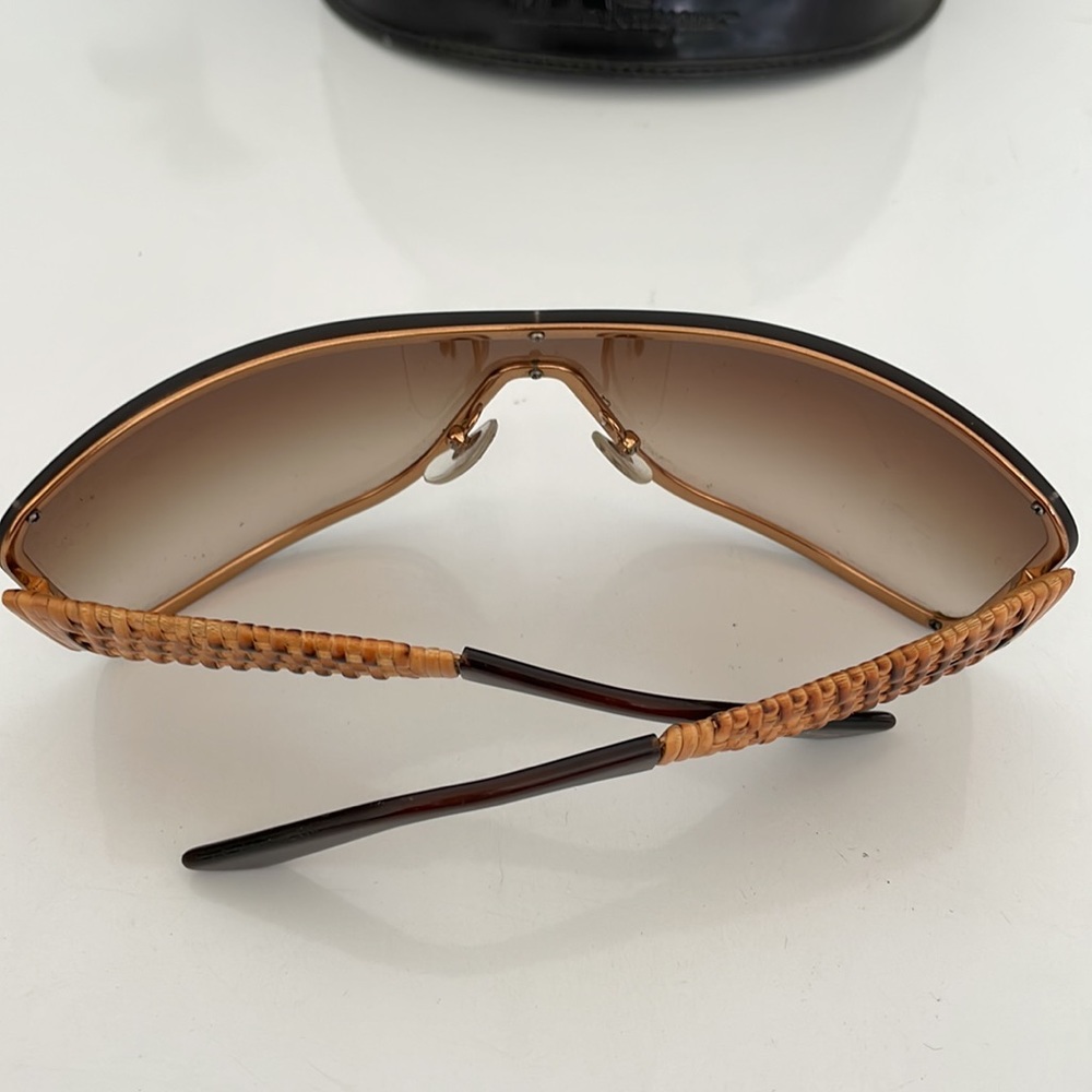 Salvatore Ferragamo Sunglasses with Wicker Arms - Made in Italy - Picture 5 of 6
